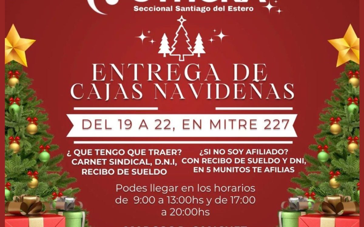 Llegaron las cajas navideñas
